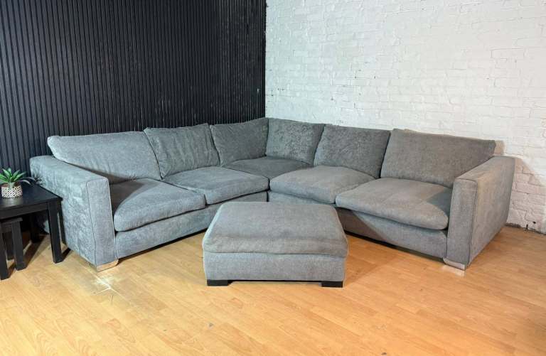 New Stock! HIGH STREET BRAND Large Sofology Corner Sofa with Footstool
