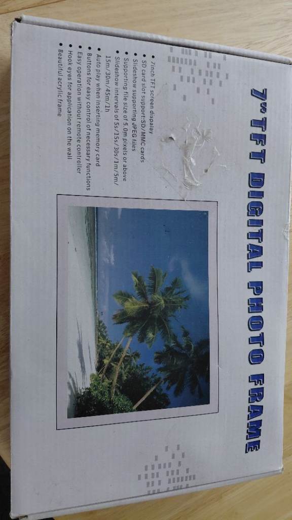 7" TFT Digital Photo Frame – Brand New
