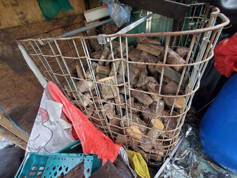 Pallet Cage Log Storage Drying