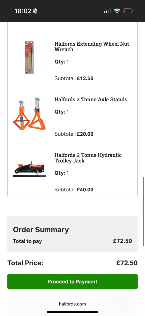Car Jack, Axle Stands & Wheel Wrench