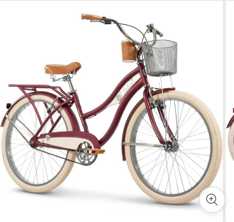 Huffy Deluxe Cruiser Hybrid Women's City Bike - 26-inch, Berry Finish
