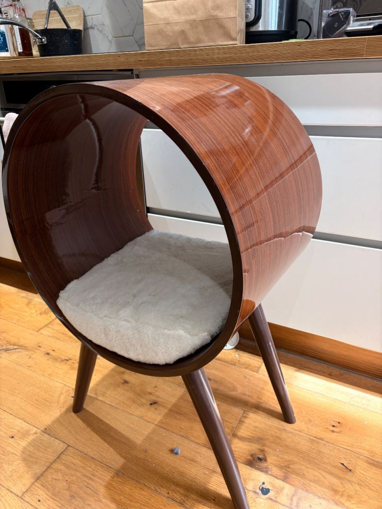 Vintage Cat Bed Real Wood