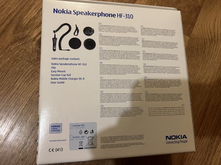 Genuine NOKIA HF-310 Speakerphone Bluetooth Handsfree, NEW