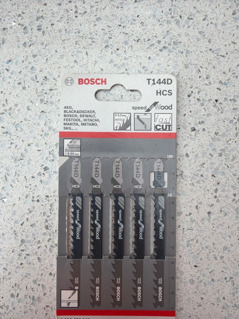 Bosch T144D HCS Jigsaw Blades for Wood - New Pack