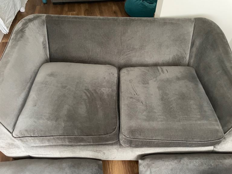 Large Barker and stone house 2 seater sofa and large foot stall (lid lifts for storage)