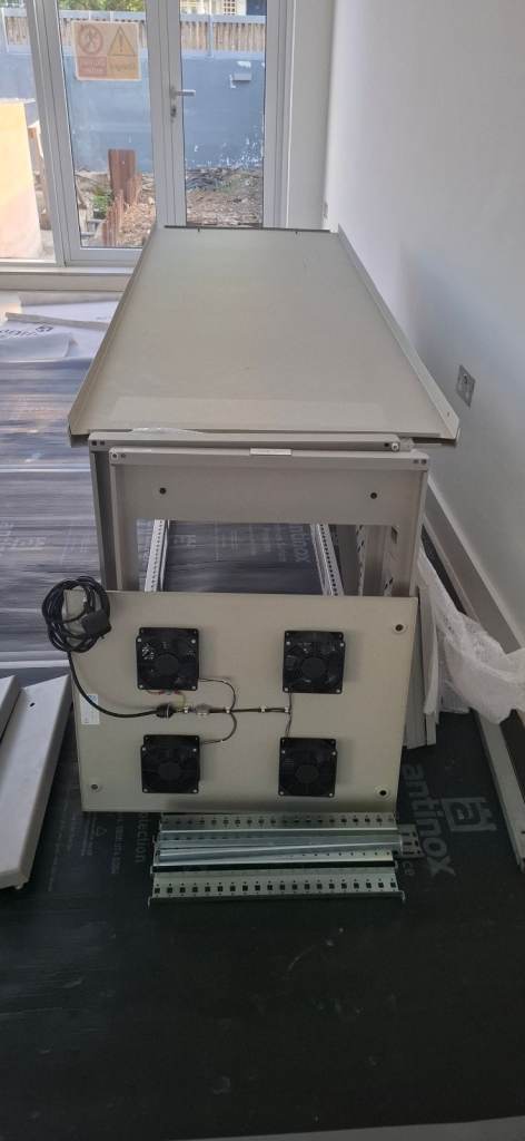 Server cabinet with glass door. Rittal