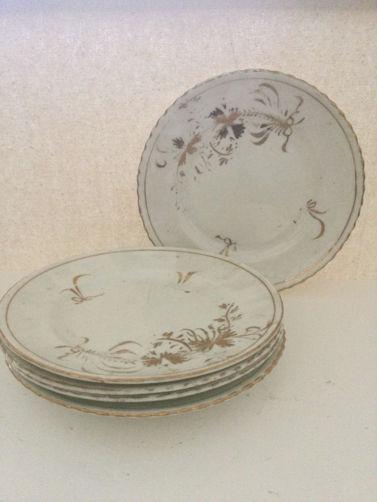 Vintage Copeland Spode White & Gold Dinner Plates – Good Condition