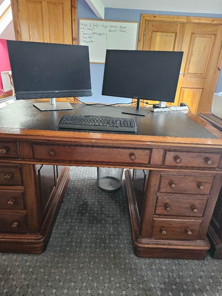 Office Desk and Filing Cabinet