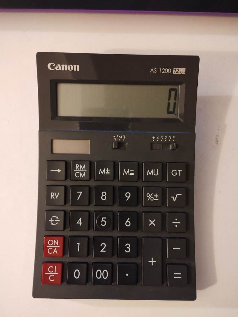 Canon AS-1200 Calculator – Excellent condition