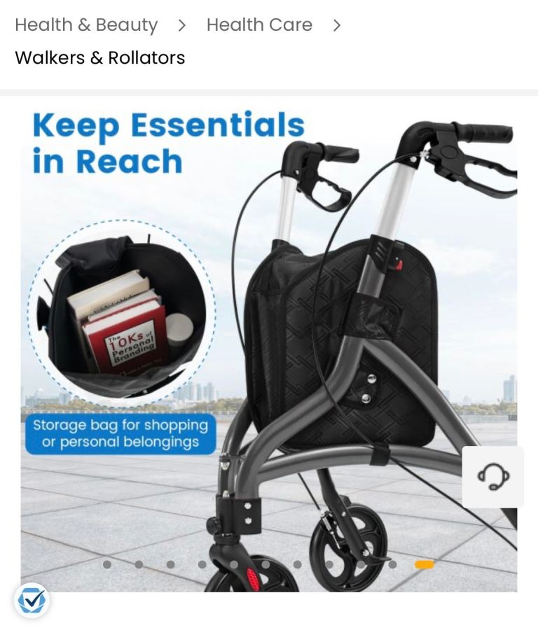 New mobility aid walker with bag