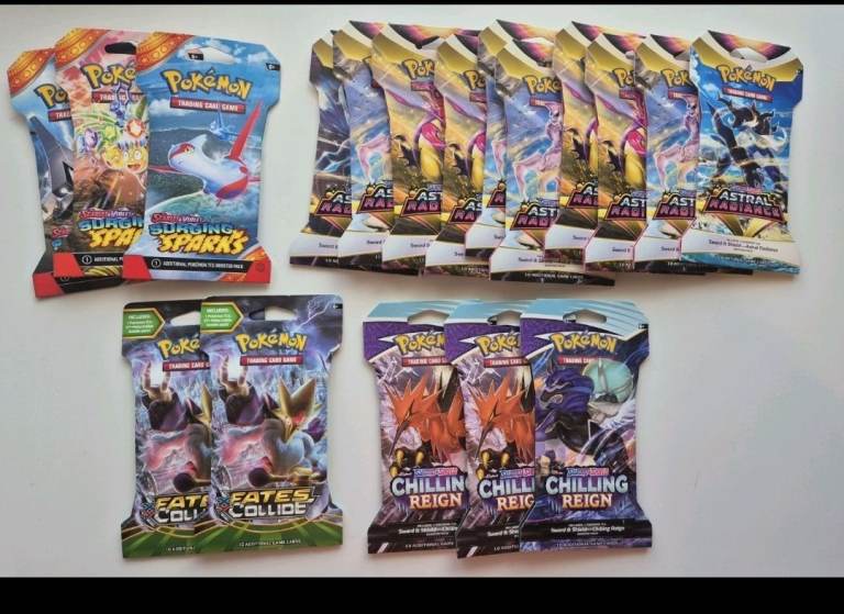 Fates Collide Chillimg Reign Surging Sparks Sleeved Booster Bundle Pokemon Cards