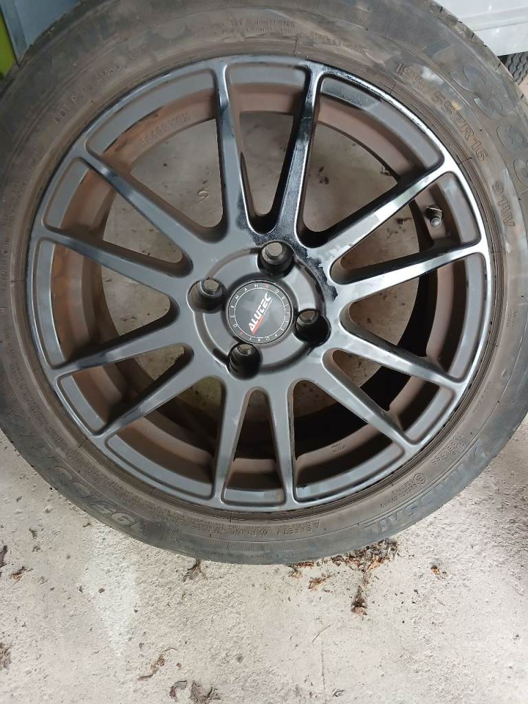 Set of German Alloy Alutec Wheels & Tyres