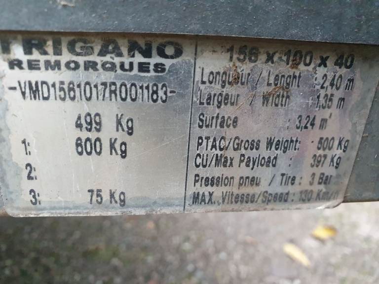 Franc 5x3 trailer with lockable hard top