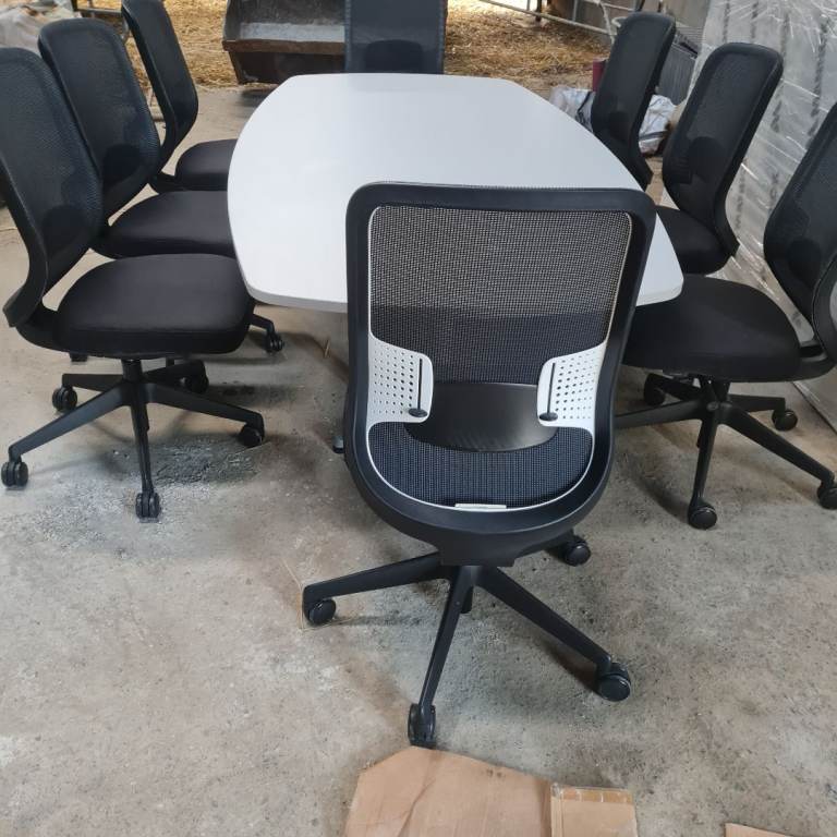 White executive office furniture 