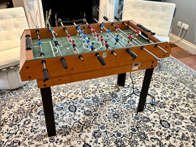 4-in-1 Games Table Air Hockey Pool Football