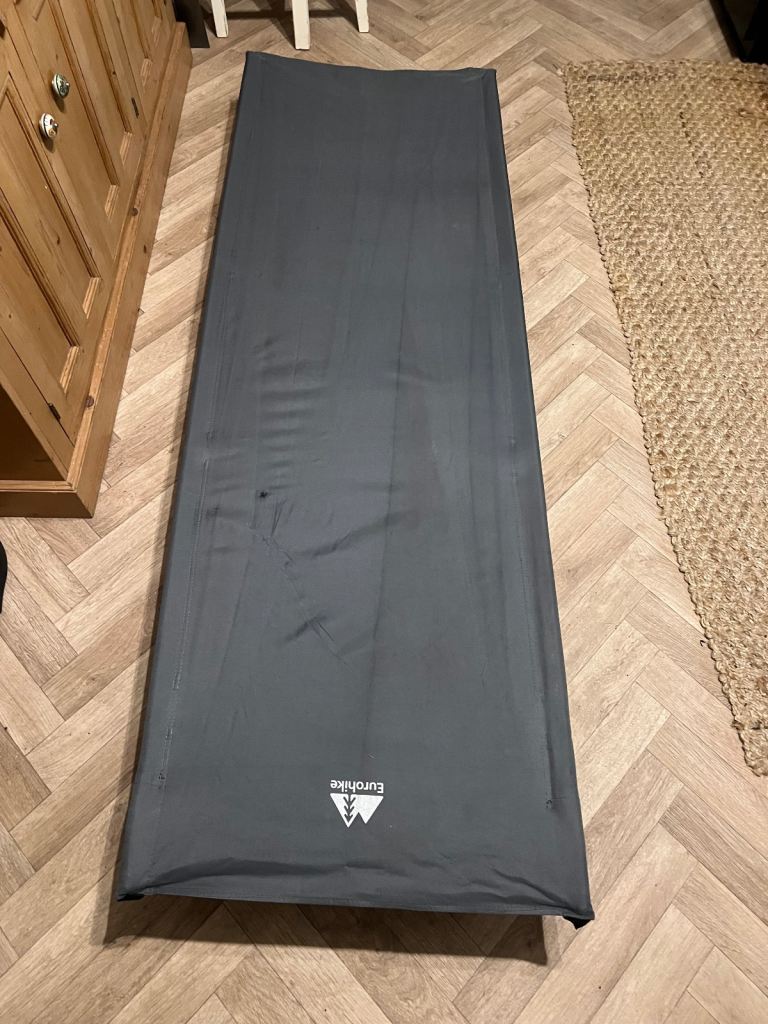 Eurohike single camp bed with bag 