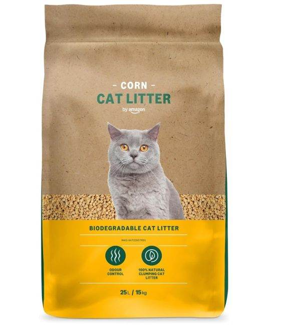 2 x Large bags of Amazon Corn Clumping Cat Litter Around 45L
