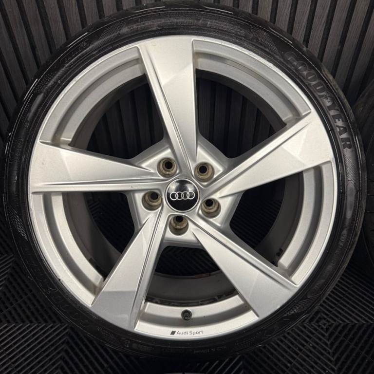 19'' GENUINE AUDI A4 S LINE SILVER B8 B9 ALLOY WHEELS ALLOYS TYRES