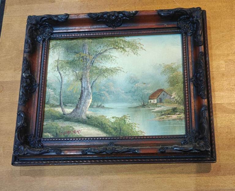 Original vintage oil painting.