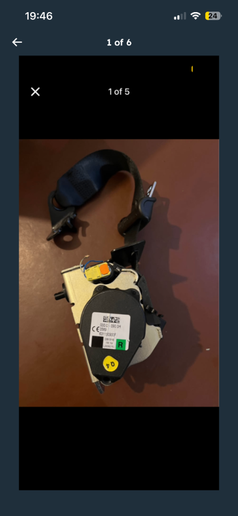 MERCEDES E CLASS W213 DRIVER SIDE REAR SEAT BELT A2138606800 / 631150900