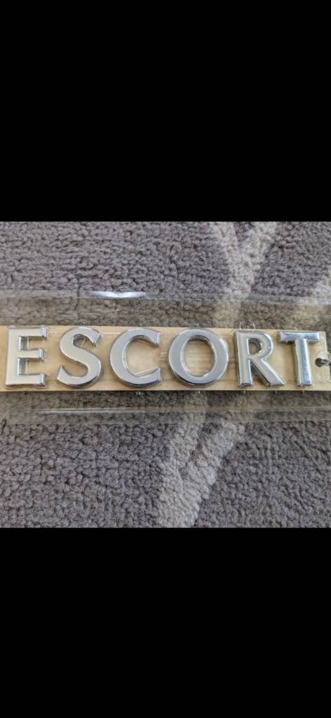 Ford escort genuine boot badge 