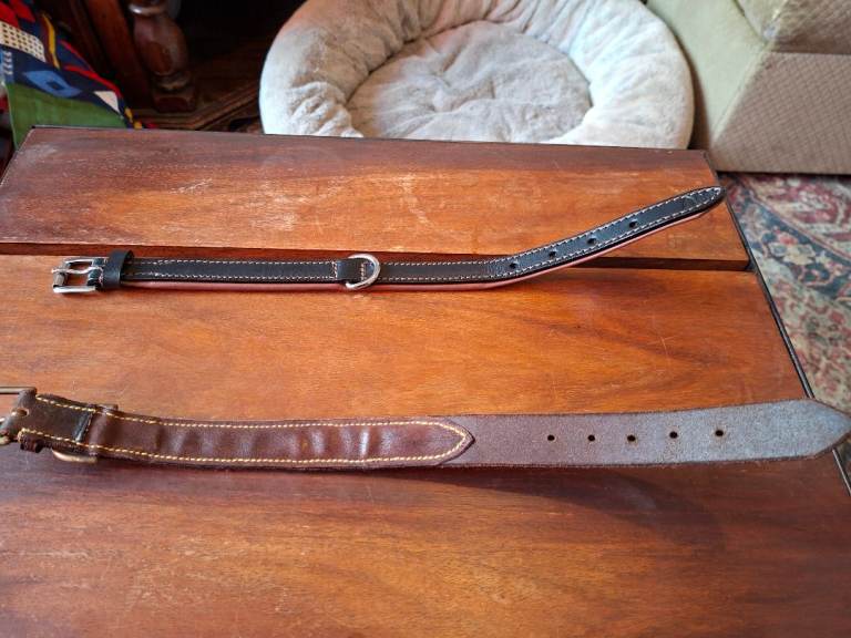 2 New Leather Dog Collar 