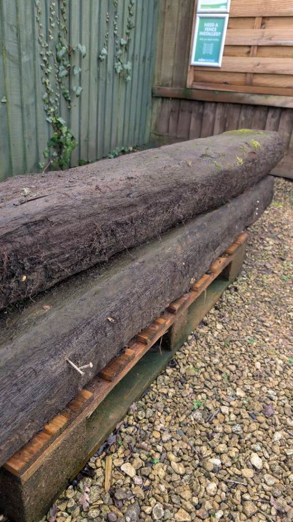 Reclaimed railway sleepers