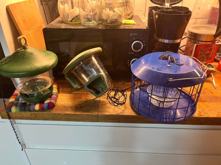 Bird feeders and bird food