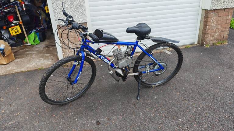 Mountain Bike with Petrol Engine Conversion