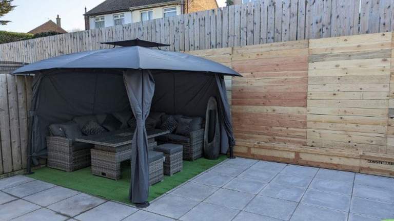 american & canadian pallet wood fence panels made with 15mm thick pallet boards 4 sizes available