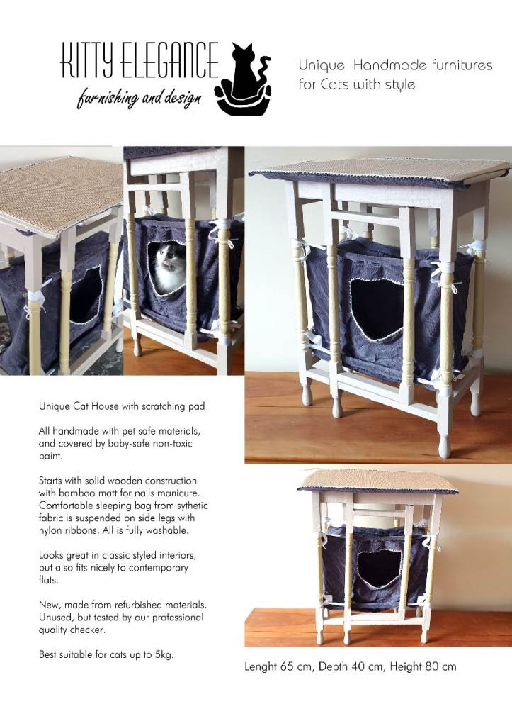 Designer's handmade furniture for cats