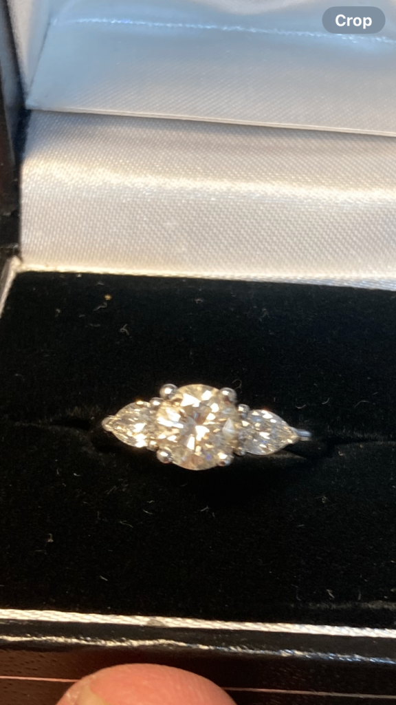 Platinum 3 stone diamond ring