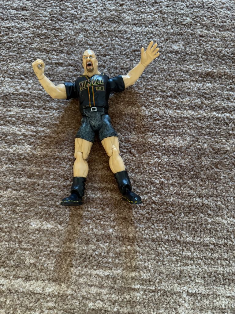 Vintage Stone Cold Steve Austin Titan Tron Live 1999 JAKKS Pacific 6” Action Figure
