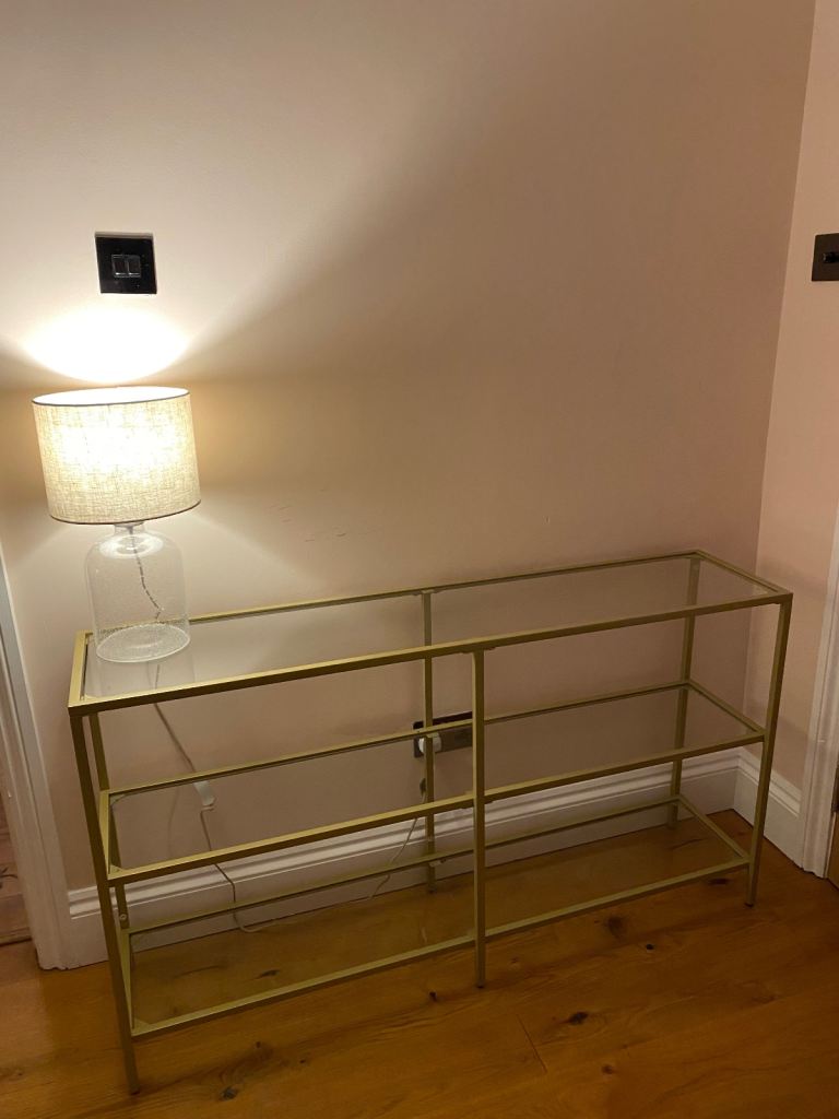 Metal & Glass Console Table / side board / Shelving Unit – Like New