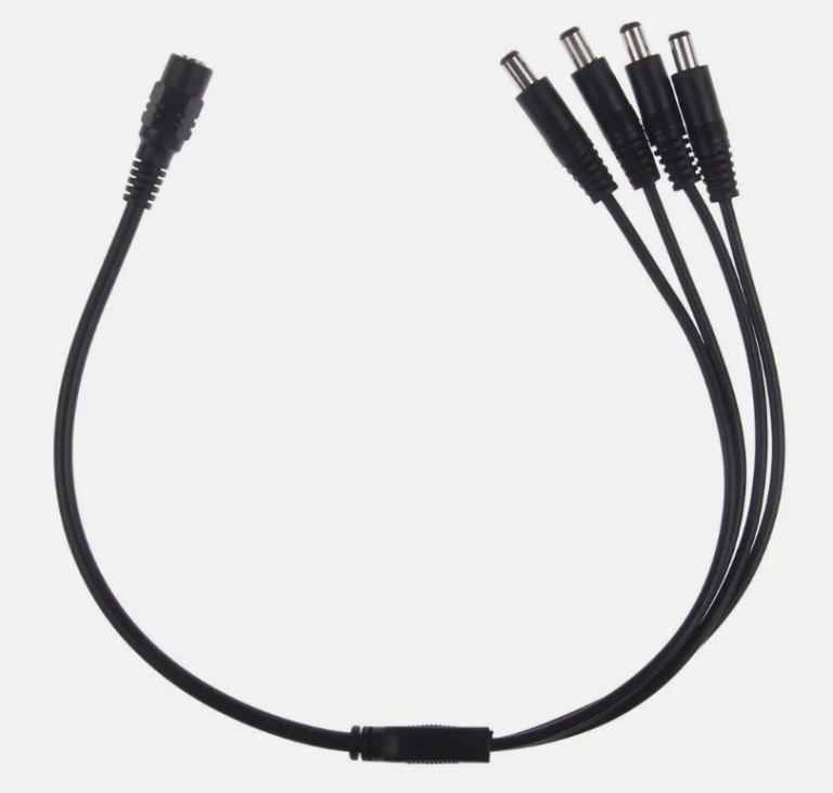 4-Way / 8-Way DC Power Splitter With DC Connectors For CCTV System, LED Strip Light, Router, Hub