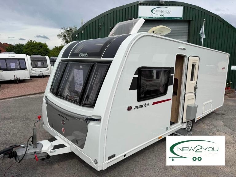 2020 Elddis Avante 554 - 4 Berth TRANSVERSE BED Caravan - STOCK H115
