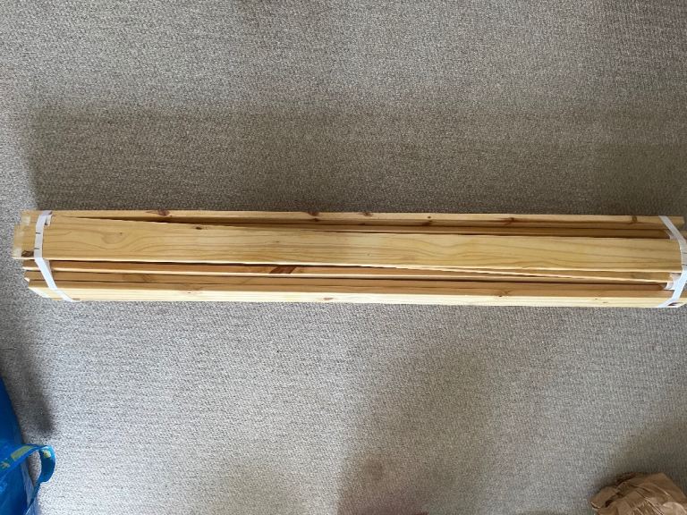 Pine Double Bed Wood Slats