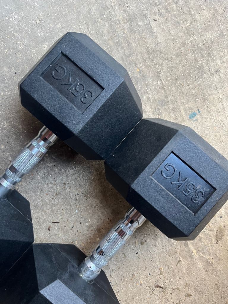 35kg hex dumbbells 