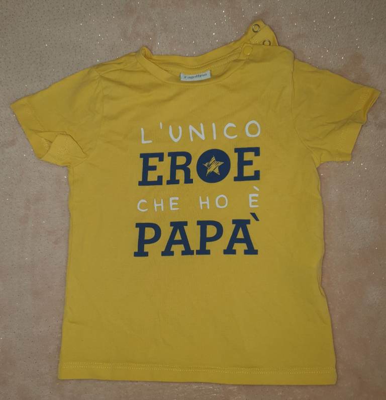 image for FAGOTTINO Yellow Short Sleeve 100% Cotton T-Shirt 12-18 months 80cm