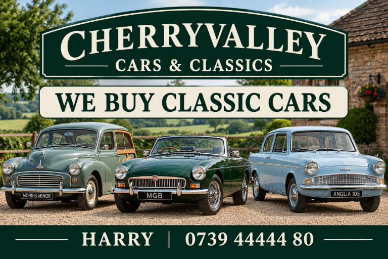 WE BUY CLASSIC CARS Any make or model of classic car considered. Barn Finds. Non Runners. Vintage. 