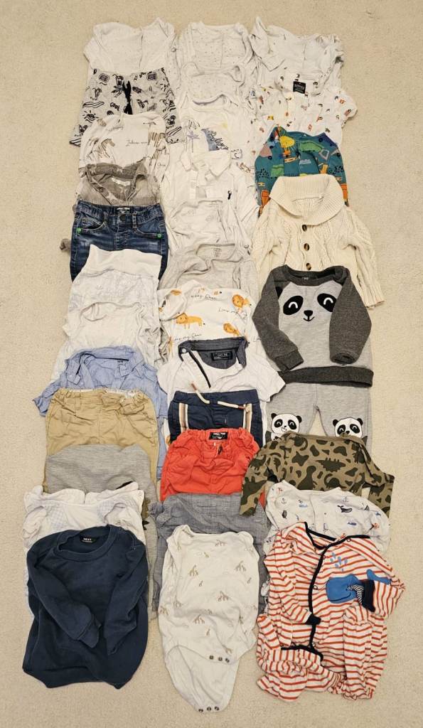 Bulk buy 6-12 months various baby clothing (Shirts, Shorts, Jumpers, Jeans, Sleepsuits and more)