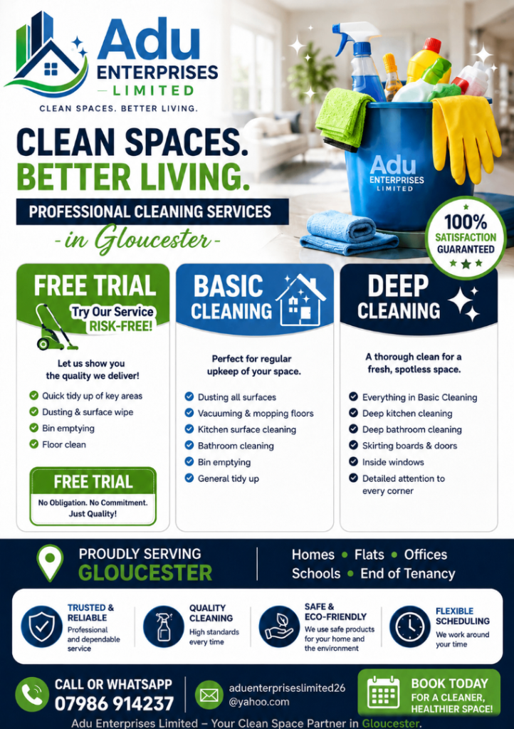 Adu Enterprises Limited – Professional Cleaners in Gloucester