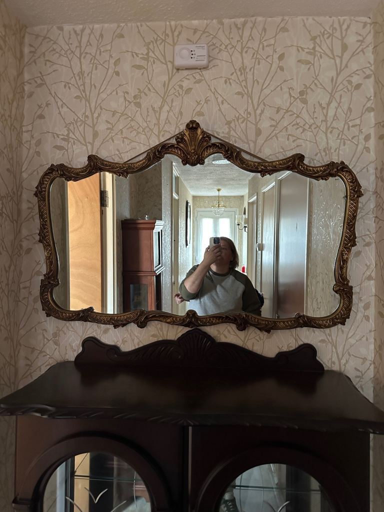 Brass framed mirror 