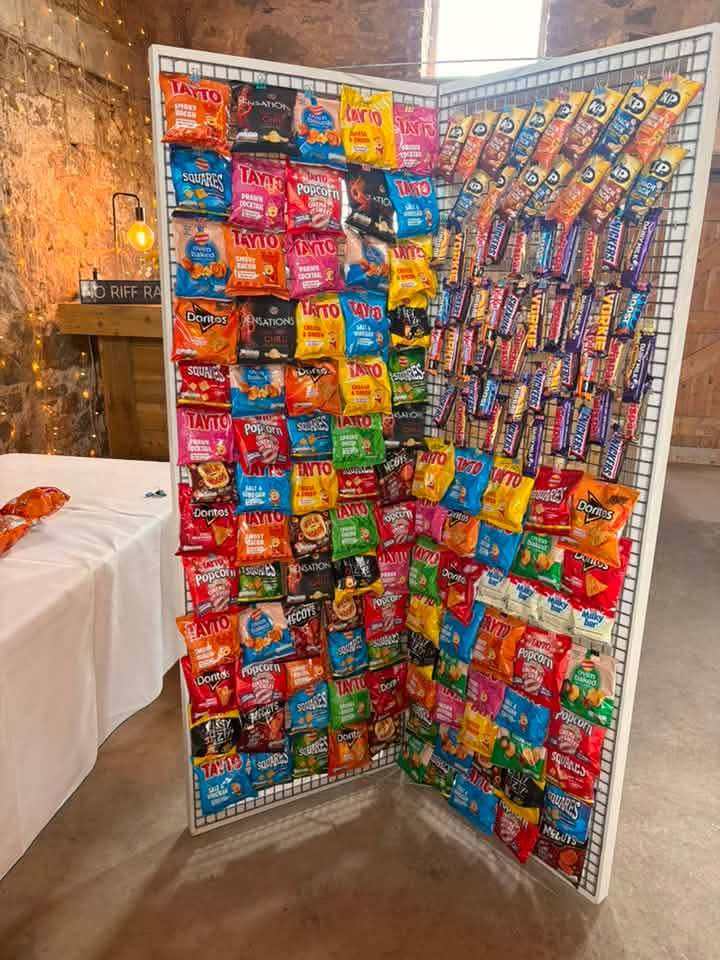 Crisp wall wedding decor 