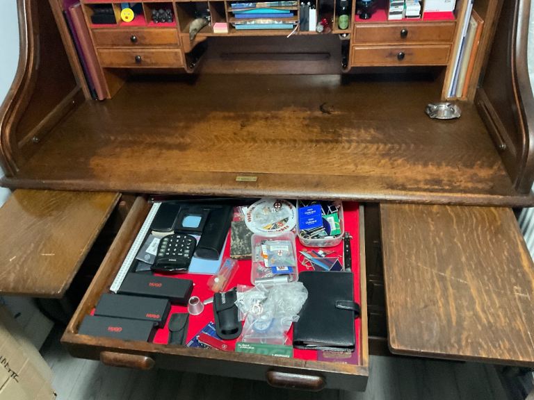 Stunning large antique Tambour desk 