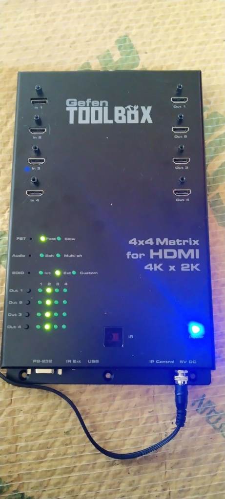 GEFEN Toolbox 4 x 4 HDMI Matrix switch 4K x 2K GTB-HD4K2K-444-BLK