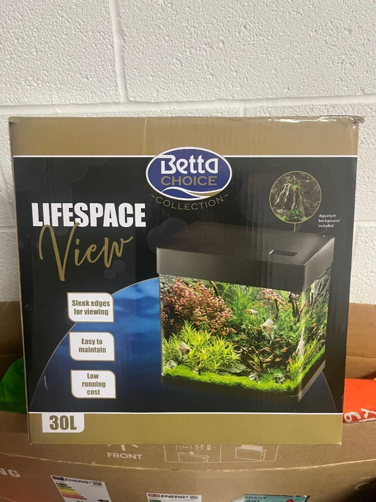 Betta Choice Lifespace View 30L Aquarium + 4 Black Neon Tetra Fish – Complete Setup