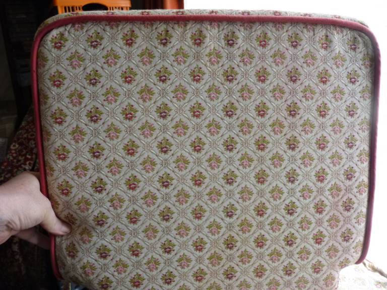 Vintage Upholstered Chair Cushion - Good Condition