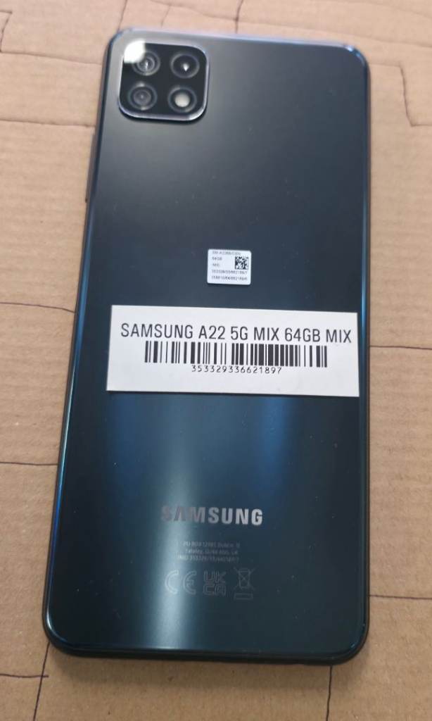 🔥 FOR SALE: Samsung Galaxy A22 5G (64GB) – airline crack on display 