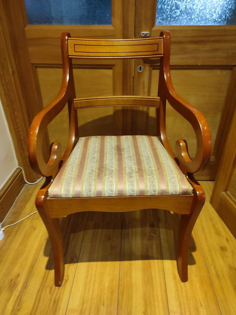Regency vintage cherry wood chair Rare